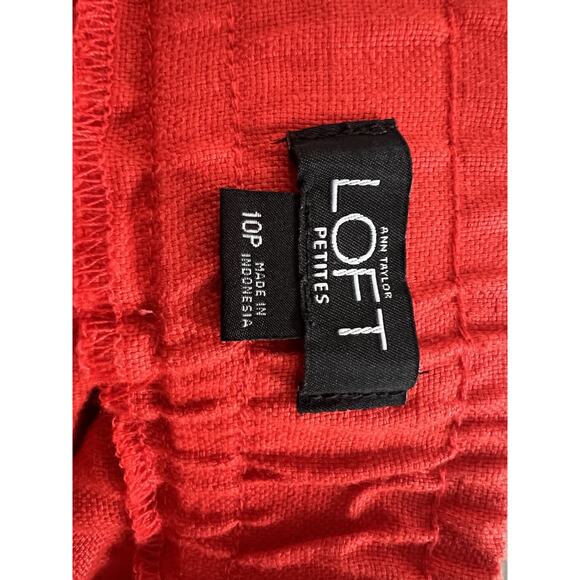 Red Straight Leg Women's Pants - Picture 3 of 4